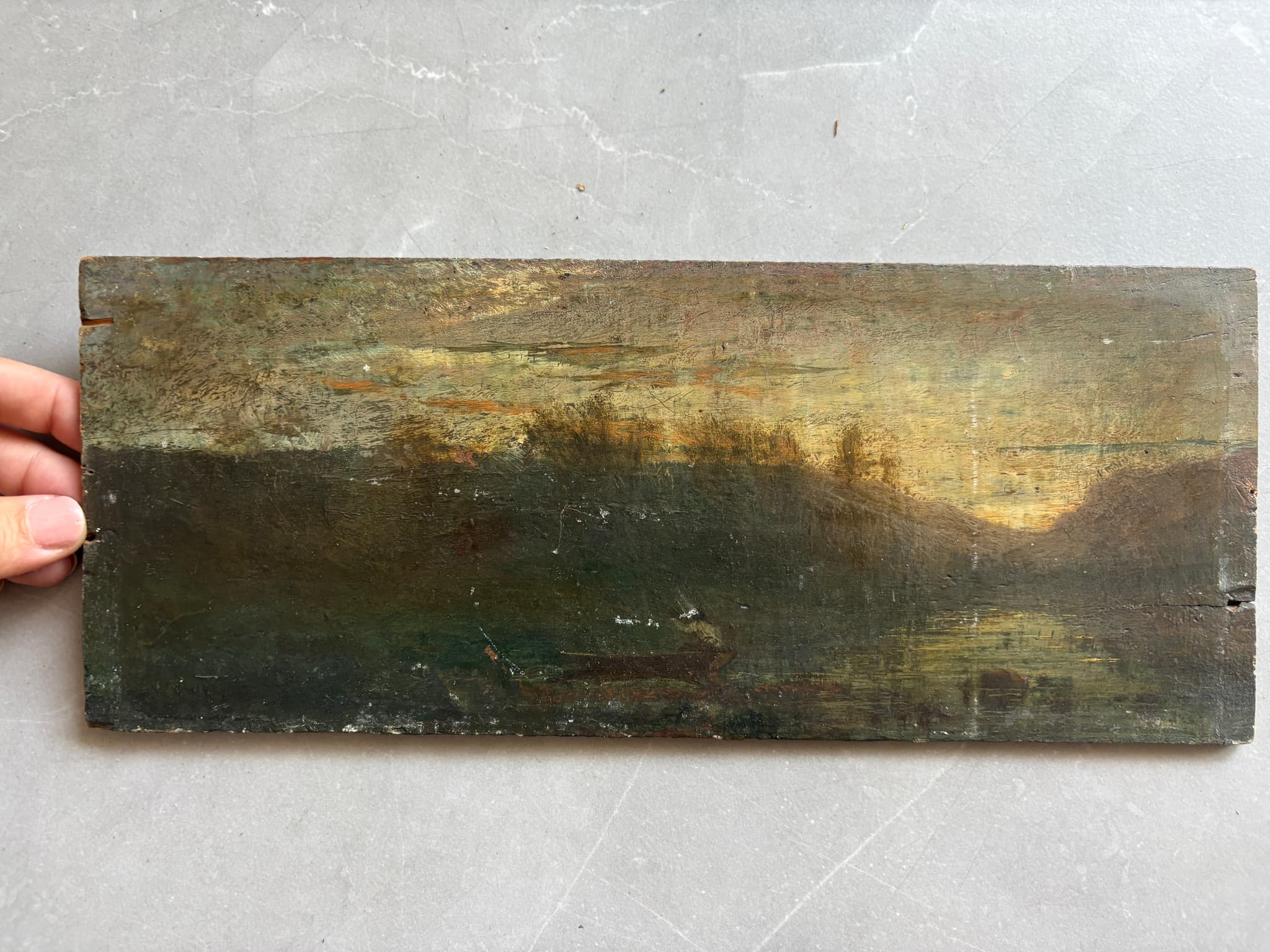 Painting Fisherman in a Landscape image 1