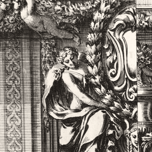 Antique Original Engraving Jean Le Pautre (1618–1682) Etching Architecture image 2