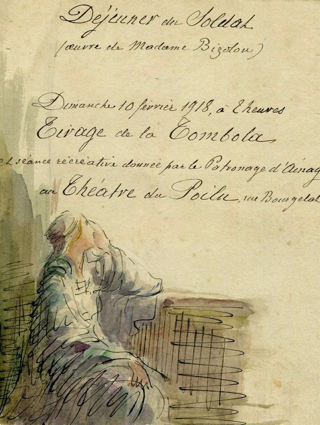Drawing Menu with a Woman Figure image 1