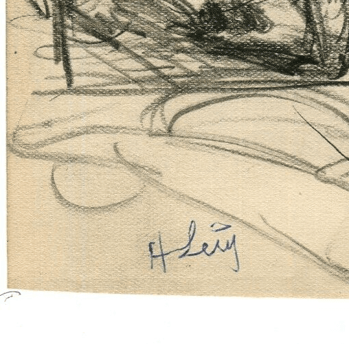 Vintage Pencil Drawing Original signed Putti and Sketches image 5
