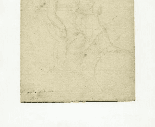 Antique Pencil Drawing 19th century Religion, Mythological Women image 5