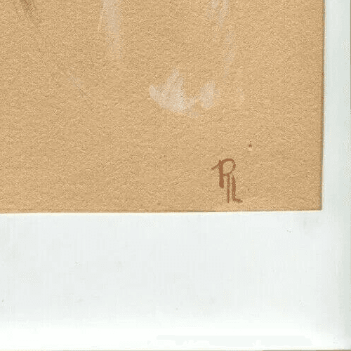 Vintage Red Chalk Original Drawing Woman Portrait, Faces, Princess, Figure image 5