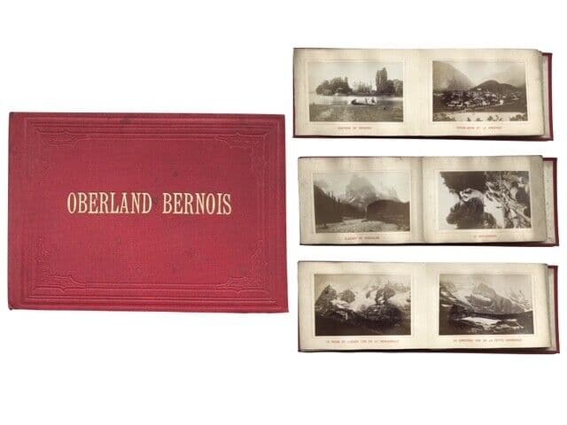 Vintage Photographs Antique Album Oberland Bernois, albumen prints c 1870