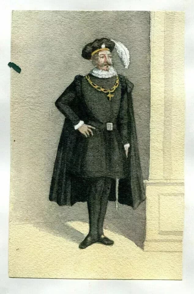 Vintage Drawing  Original Man from the Church - Vatican image 4