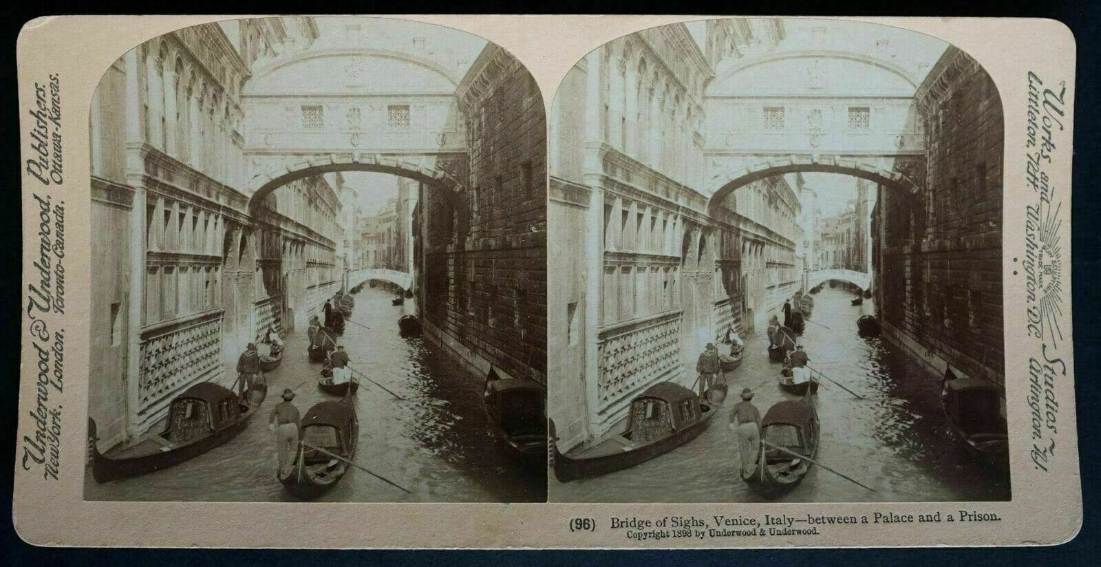 Vintage Stereoview Underwood & Underwood - 10 view of Italy c.1899 image 5