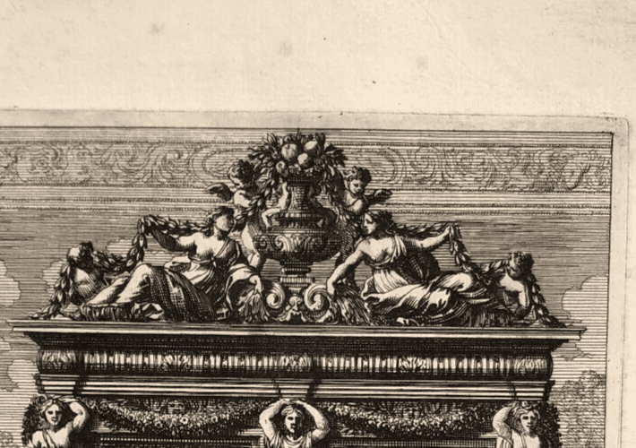 Vintage Etching by Jean Le Pautre (1618–1682) Architecture Architectural image 4