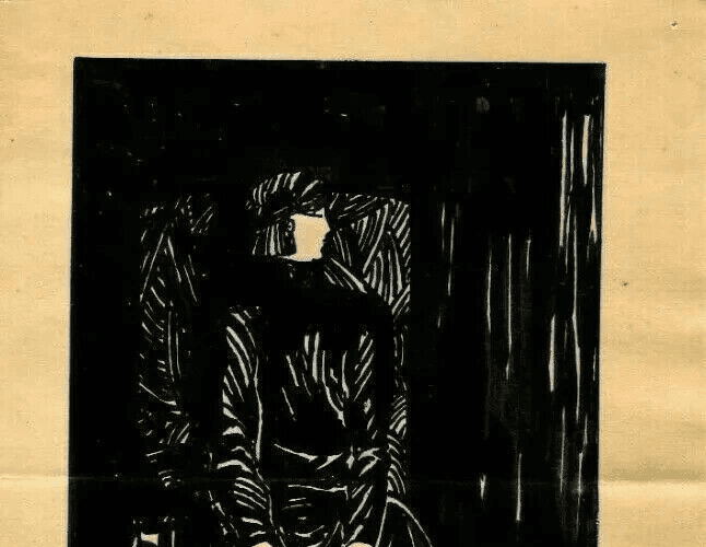 Vintage Drawing by PICARD (MARCELLE) - Infirme aux Mains de Lumière 1923 Rostan image 2