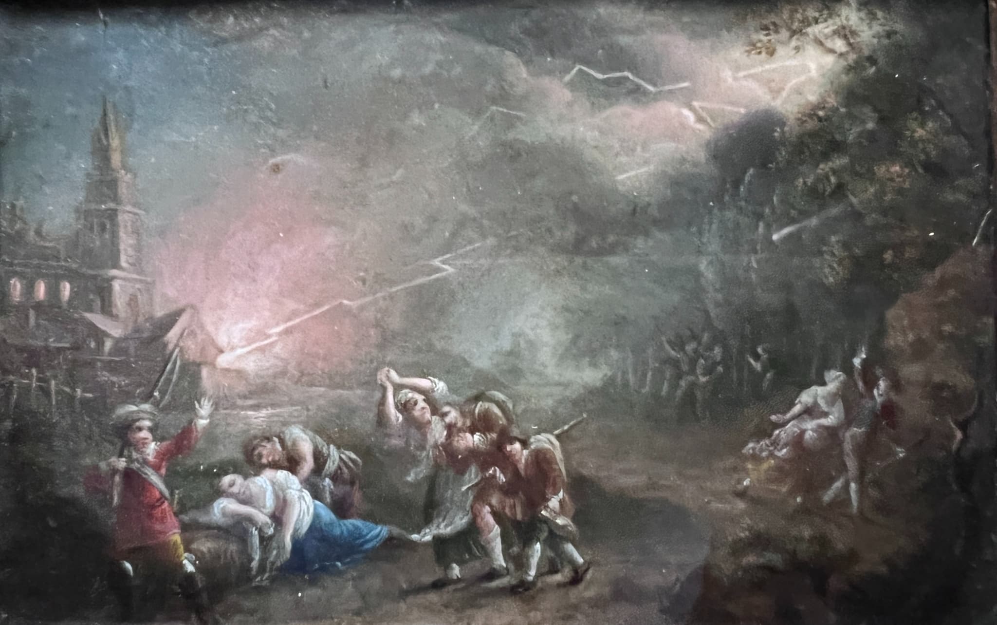 People and Castle Landscape in a Storm image 1