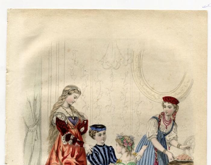 Antique Fashion Illustration - "Journal des Jeunes Personnes" Costumes and image 5