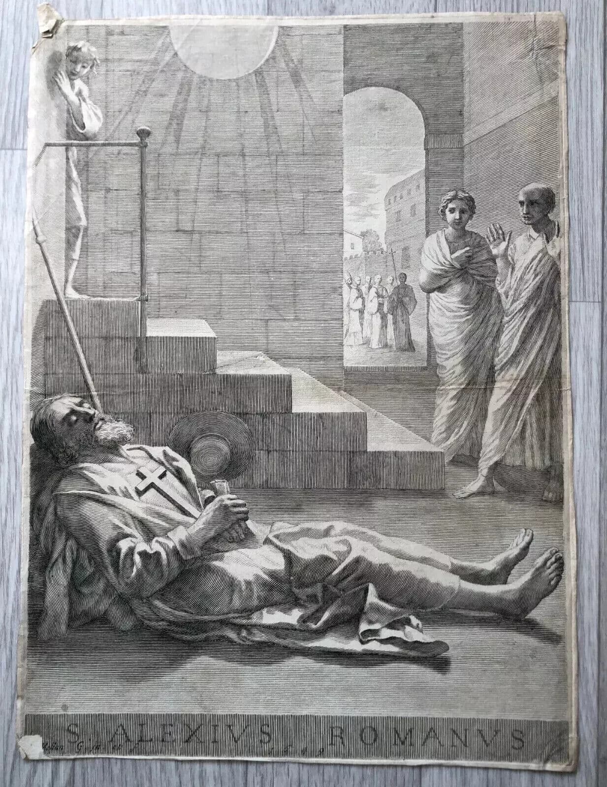 Old Vintage Etching Claude MELLAN (1598-1688) Saint Alexis 1649 image 6