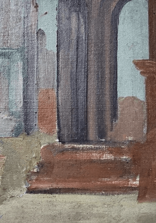 Antique Original Painting Seaview, Venice, Cityview, Italy signed image 3