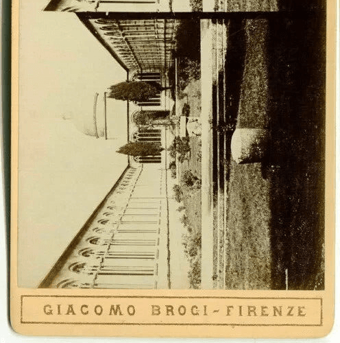 Vintage Stereoview Photo Giacomo BROGI - Pisa Area del Campo Santo c. 1870 image 3