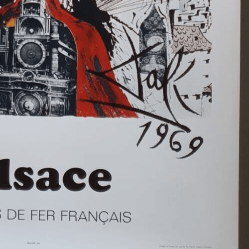 Vintage Original Poster Salvador DALI Alsace, Abstraction 1969 image 4