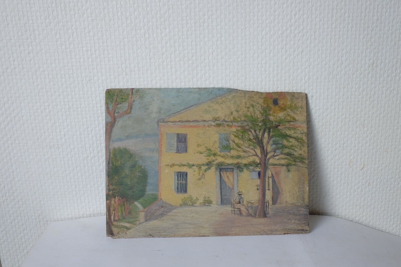 Painting House and Woman in Landscape, South of France image 3