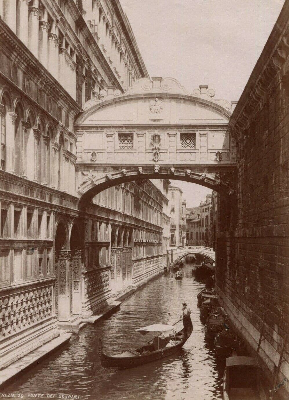 Vintage Photographs Landscape Venezia, Ponte dei Sospiri, Italy circa 1900