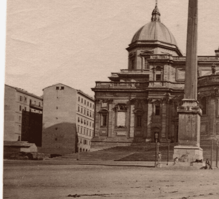 Vintage Photograph Italy, Roma Landscape, St Marie Maggiore Basilica 1901 image 2