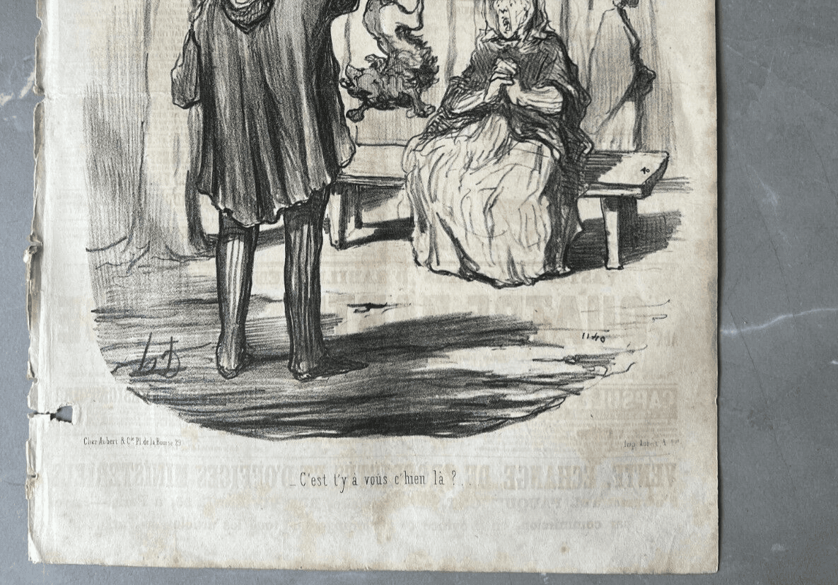 Antique Print 19th century Daumier, Tout ce qu'on Voudra, Mari, Jalousie image 4