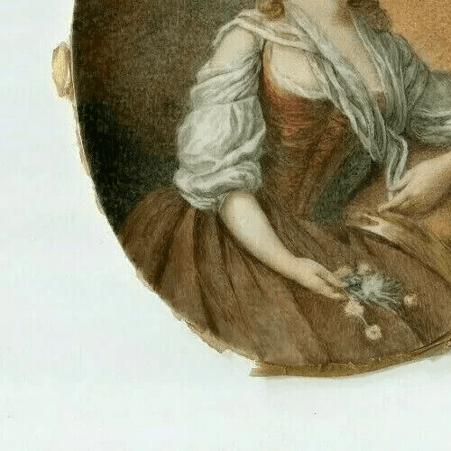 Antique Miniature Painting Original signed Marc ANTIGNA (XIX-XX) Woman Portrait image 4