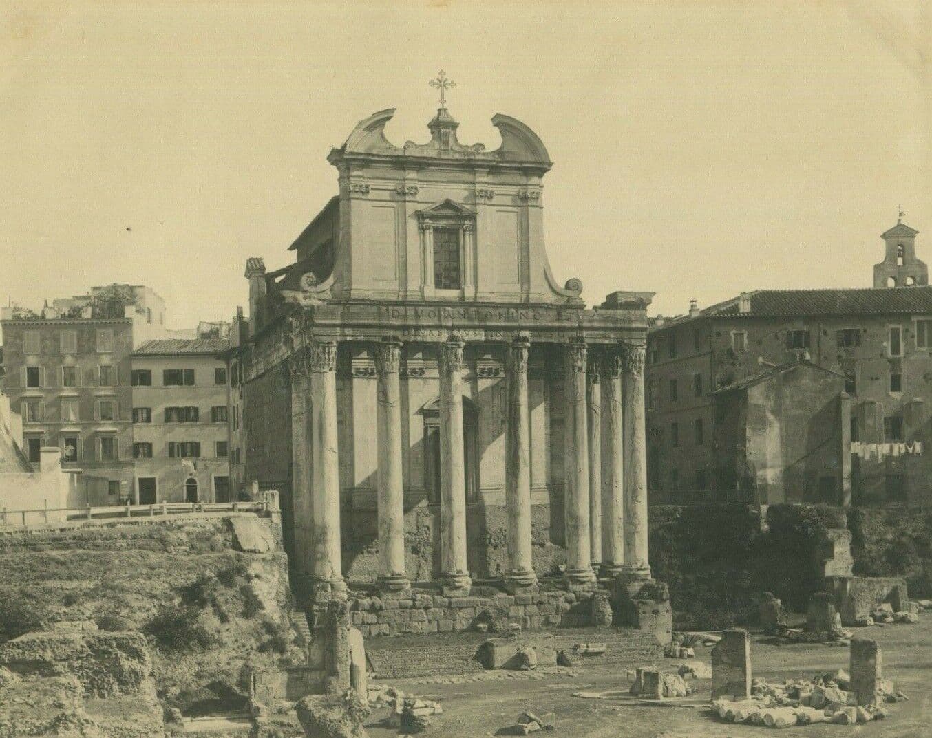 Vintage Photographs Tempion Antonino and Faustina, Roma, Italy image 1