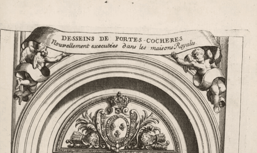 Antique Original Etching Jean LEPAUTRE (1618-1682) Doors, Architecture x5 image 8
