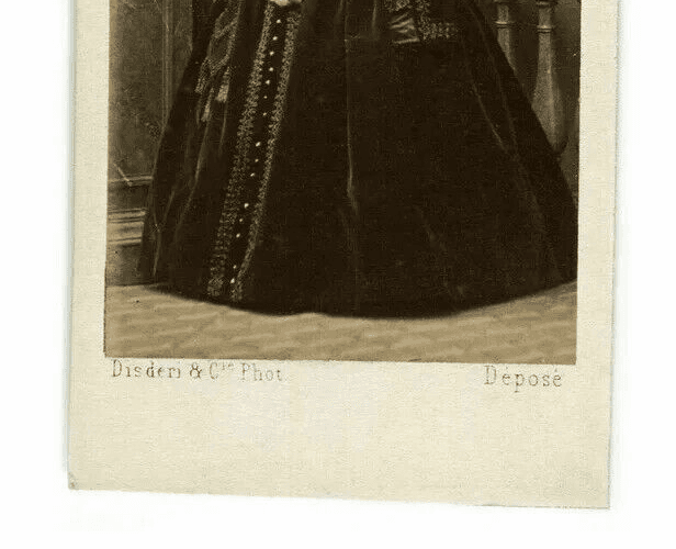 CDV Vintage Photographs DISDERI Italian Soprano Rosina Penco c. 1862 image 3