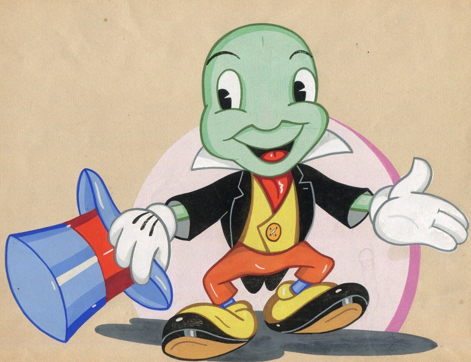 Drawing Jiminy Cricket, Disney, Pinocchio 1957 image 1