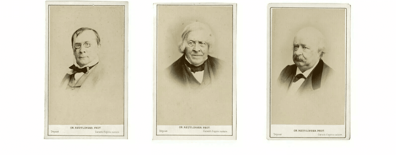 CDV Photographs Charles REUTLINGER Journalist, Politics, Writer Vintage x6 image 5