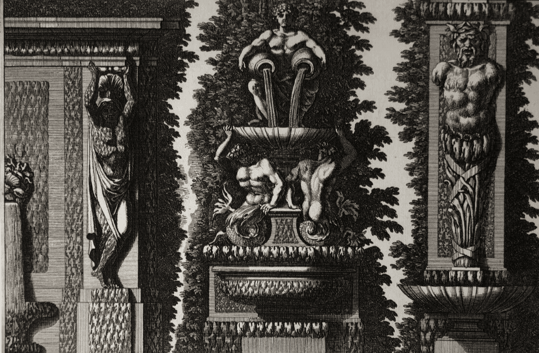 Vintage Etching by Jean Le Pautre (1618–1682) Architecture Architectural image 1