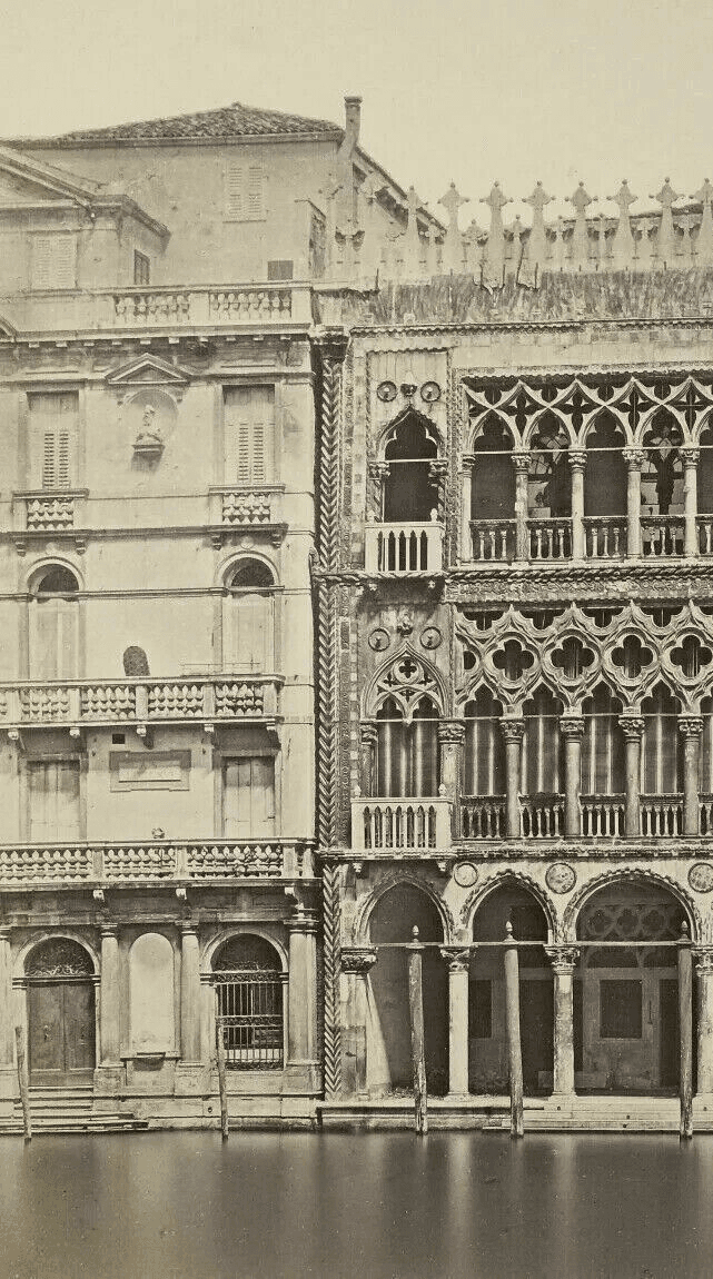Antique Carlo Ponti (1820-1893) Palace of the Ca d'Oro Venice 1870 Photograph image 2