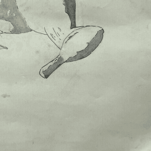 Antique Original Drawing Bird, Duck, Animal, Still Life image 2