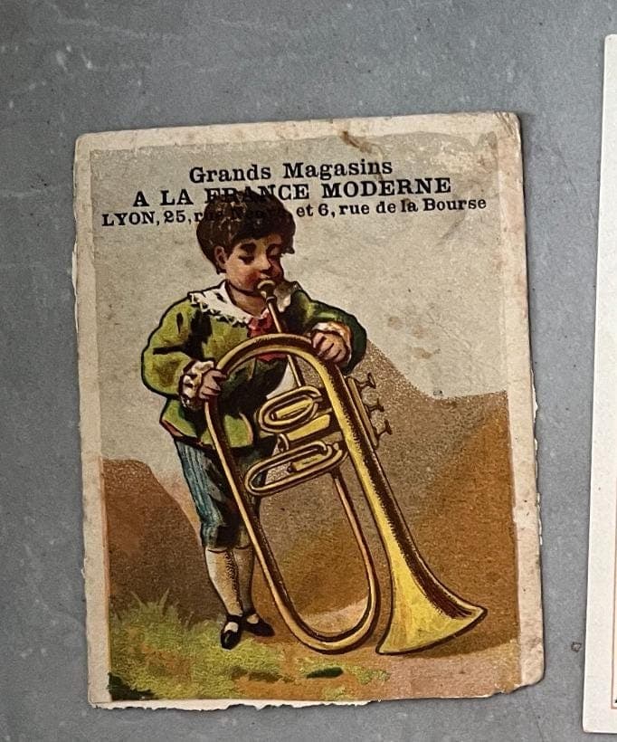 Set of 6 Antique Trade Cards - French Advertising Ephemera (Late 19th Century) image 6