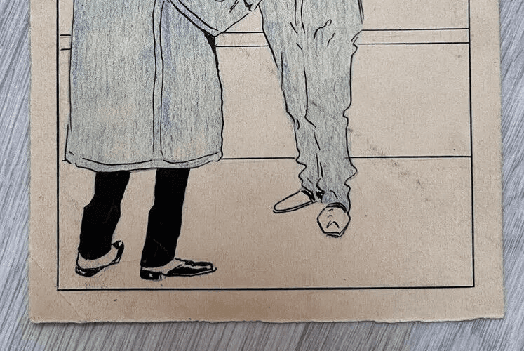 Vintage Ink Original Drawing Ernest B. Lem THELEM (1869-1930) Cartoon, Men image 4