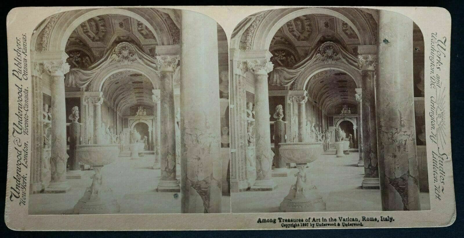Vintage Stereoview Underwood & Underwood - 10 view of Italy c.1899 image 6