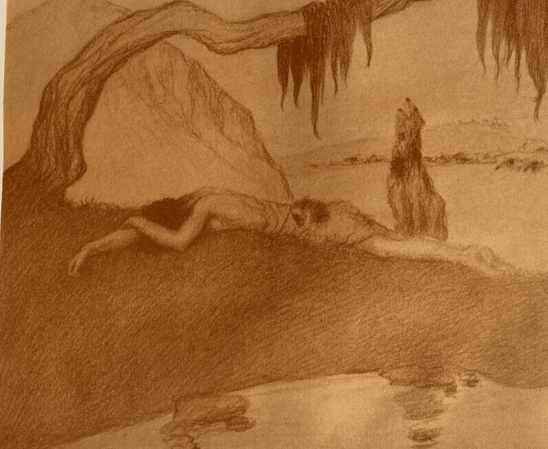 Vintage Lithography Abel Pfeffermann PANN (1883-1963) - Bible, Geneva, Cain