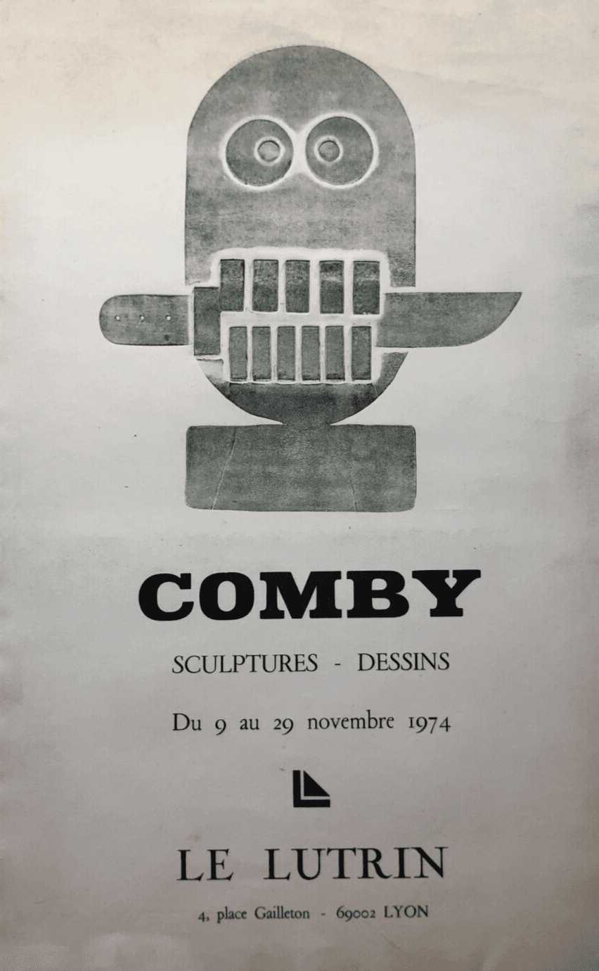 Vintage Poster Exhibition Sculpture Henry COMBY 1974 image 1