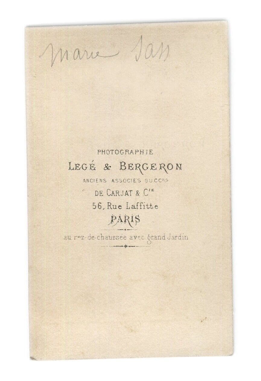 CDV Vintage Photographs Lege & Bergeron Marie Constance Sasse Opera image 4