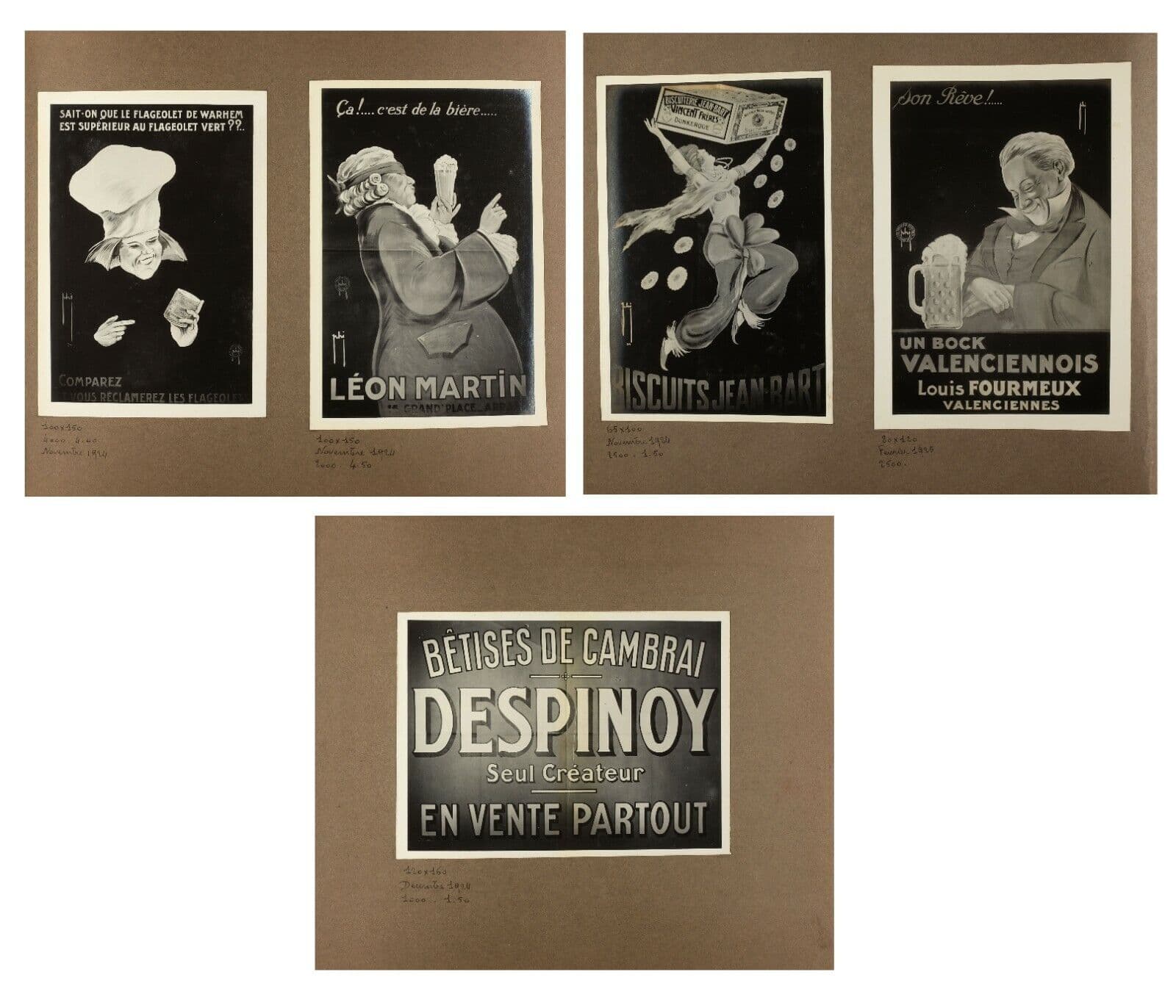 Vintage Photographs Album 1923 Posters, Casiez, Platt, Wilems,Aster, Zezette x60 image 3