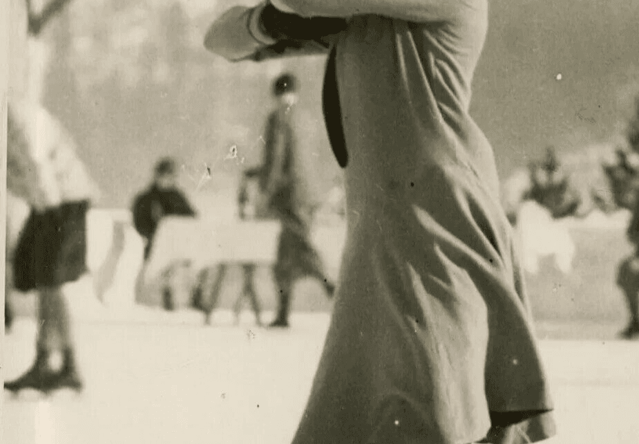 Vintage Photography Original Young Woman at the Ice Skating Rink 1920' image 5