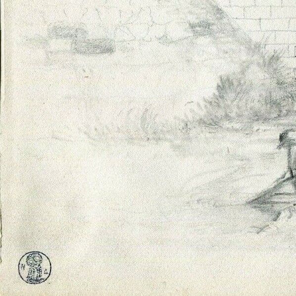 Drawing 19th century Bridge - Dikeos 1870 image 3