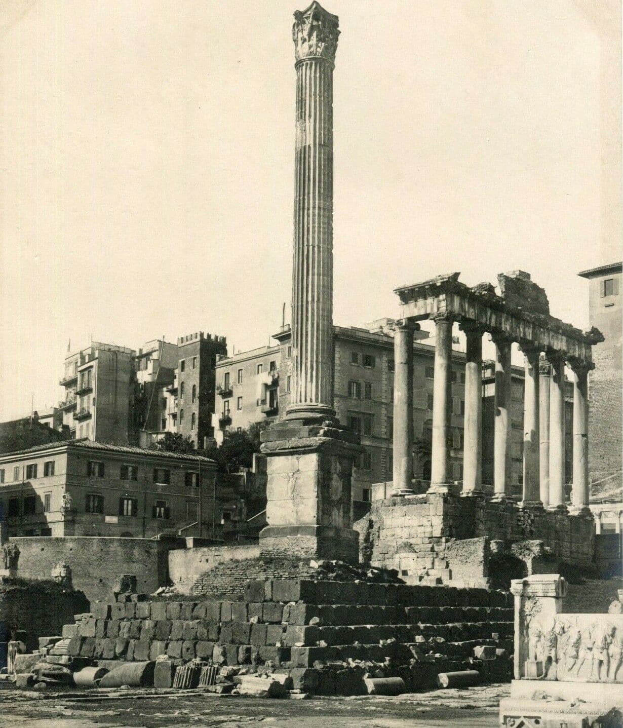 Vintage Photographs Landscape Forum Colonne Foca, Italy circa 1900 image 1