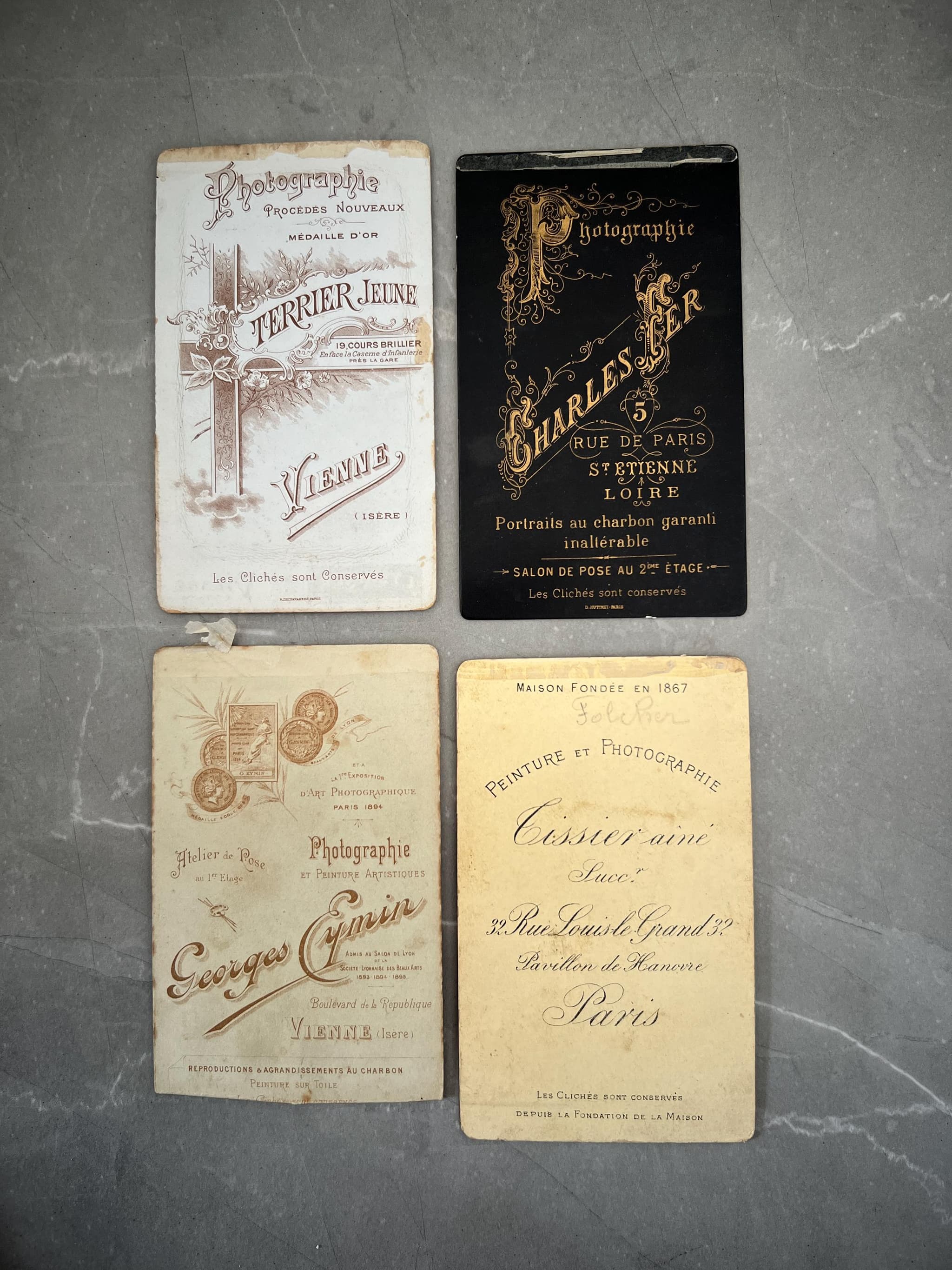 Set of 4 Antique CDV Sportsmen Photos - 19th Century Athletes image 2