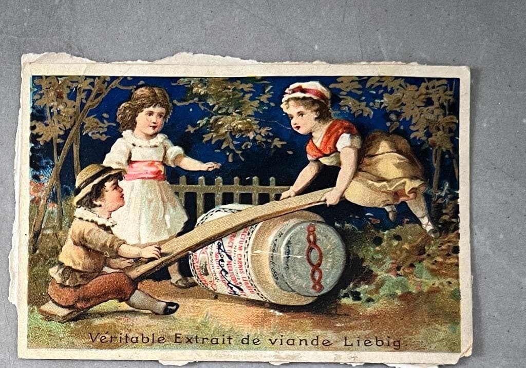 Set of 4 Antique Liebig Trade Cards - Charming 19th Century French Ephemera image 3