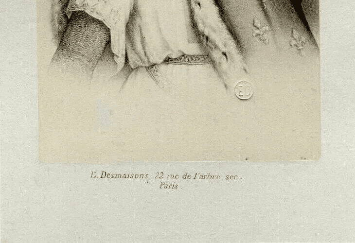 CDV Vintage  E. Desmaisons - Louis IX, Albumen after Drawing c 1870 image 3
