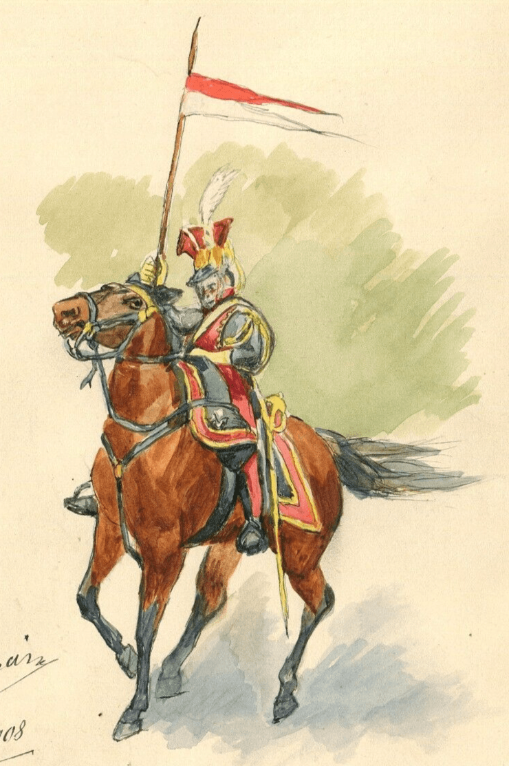Vintage Original Drawing Illustration Knight Horse, Man signed image 1