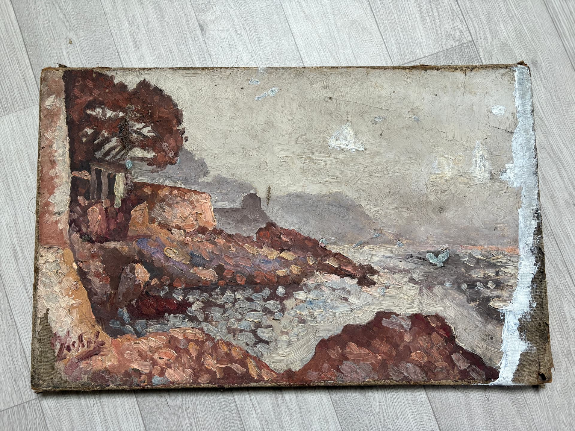 Painting Maritime Landscape Signed