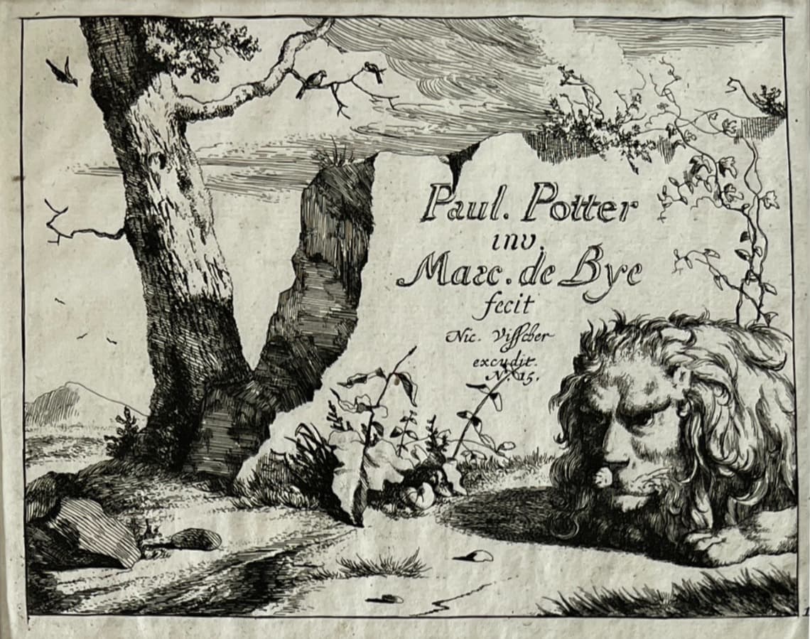 Marcus de Bye (1831-1688) Lions Engravings image 3