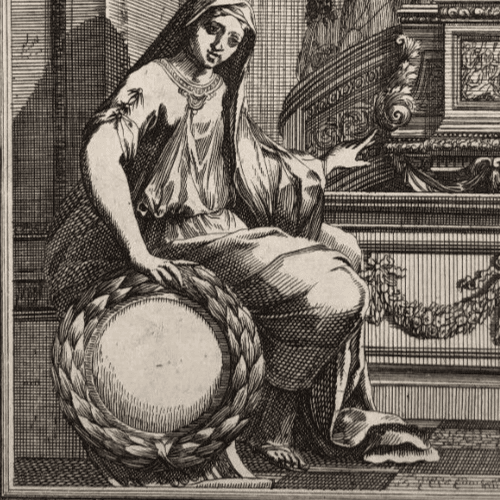 Antique Etching Original Religious, Architecture, Woman, Portrait Jakob WANGNER image 3