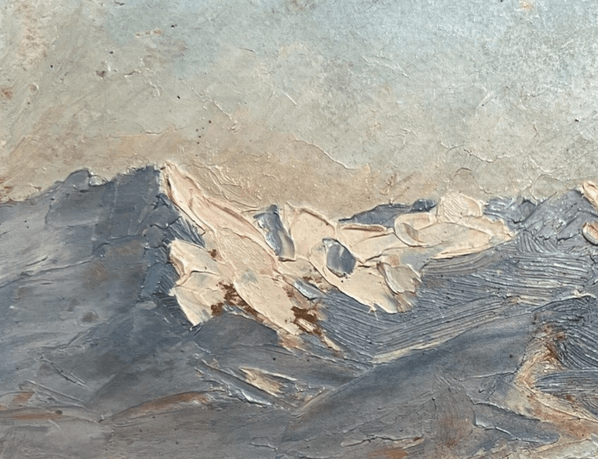 Antique Original Painting Mountain Landscape Marcel MERGIER (1884-1974) image 2