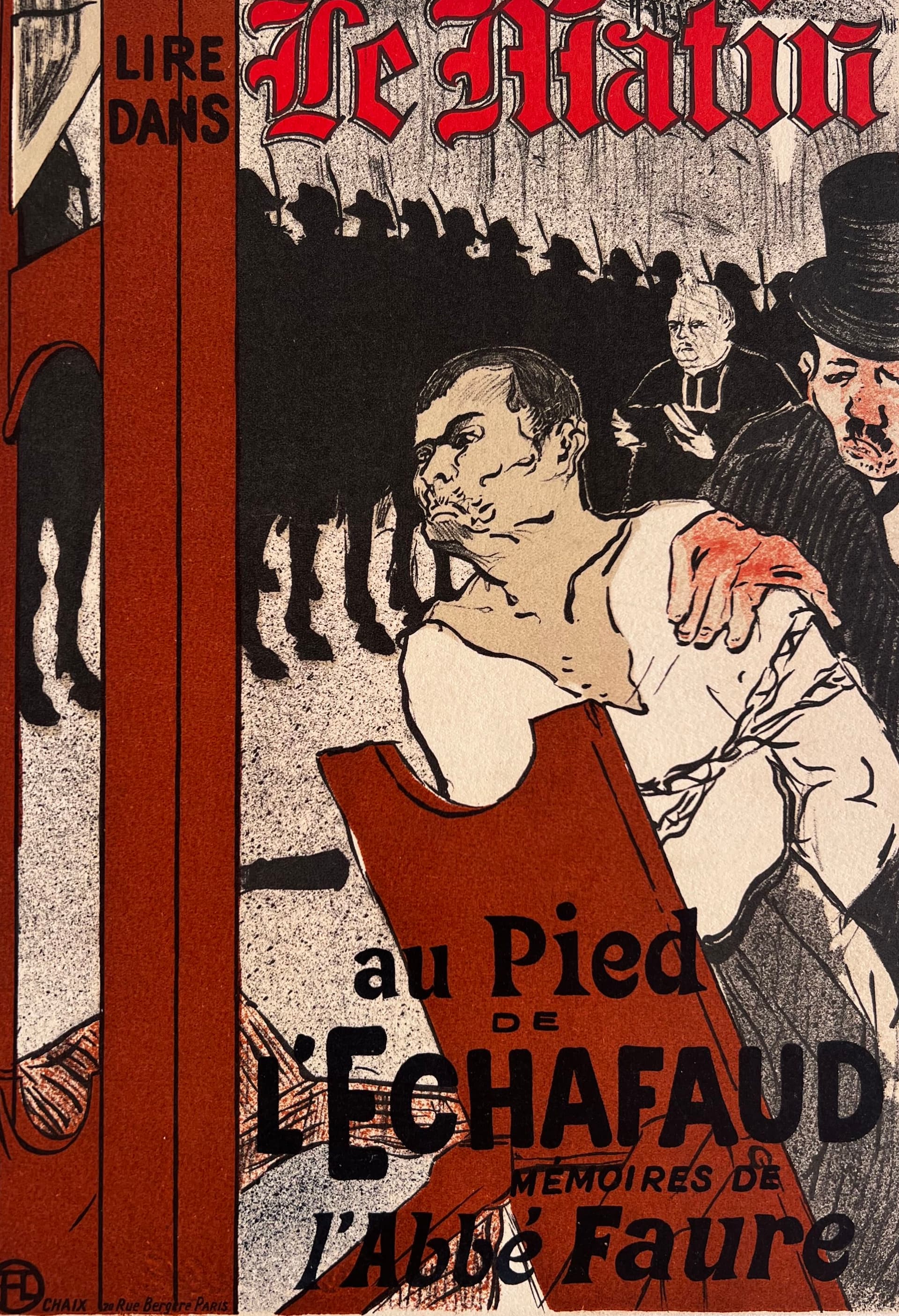 Vintage Print Le Matin au Pied de l'Echafaud