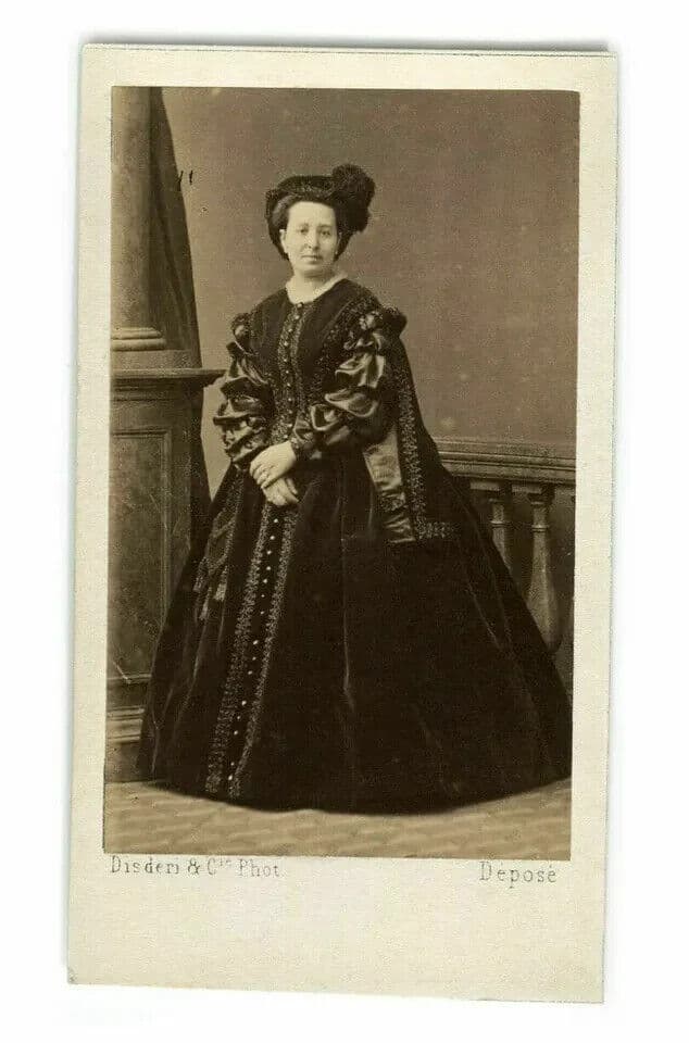 CDV Vintage Photographs DISDERI Italian Soprano Rosina Penco c. 1862 image 4